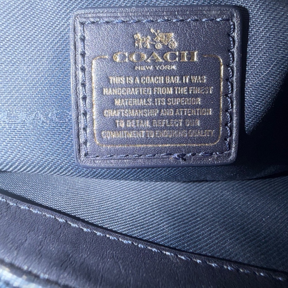 Coach Tan and Olive Leather Tote Bag#36514 - Picture 11 of 13